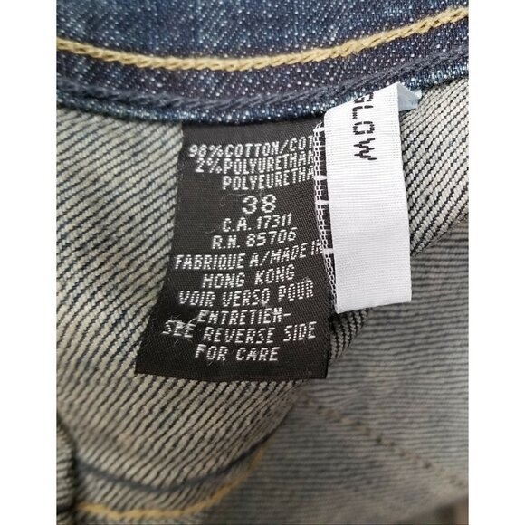 Buffalo David Bitton Mens size 38 By 33 Blue Glow Jeans No Hem Pants Throw Back - Picture 4 of 7